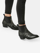 Santiago Laarzen Met Hak Uit Leder Myma Zwart accessoires 6746-vue-porte