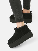 Boots Classic Ultra Mini Platform Uit Leder Ugg Bruin accessoires 1135092-vue-porte