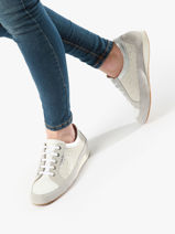 Sneakers Uit Leder Mephisto Grijs accessoires P5144716-vue-porte