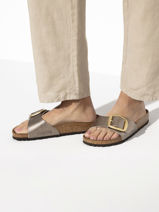 Slippers Madrid Big Buckle Birkenstock Beige accessoires 1016237-vue-porte