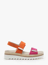 Velcro Sandalen Dominica Uit Leder Mephisto Roze accessoires P5142376