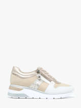 Sneakers Met Sleehak Uit Leder Mephisto Wit accessoires P5144719
