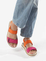 Velcro Sandalen Dominica Uit Leder Mephisto Roze accessoires P5142376-vue-porte