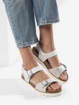 Sandalen Uit Leder Mephisto Wit accessoires P5144812-vue-porte