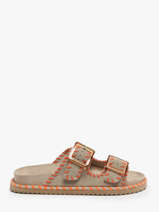 Slippers Uit Leder Colors of california Beige accessoires HCBIOW03