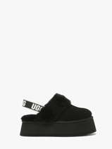 Slippers Met Riempjes Funkette Uit Leder Ugg Zwart accessoires 1113474