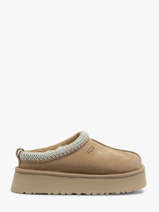 Pantoffels Met Platformzool Tazz Uit Leder Ugg Beige accessoires 1122553