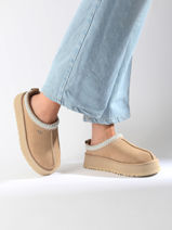 Pantoffels Met Platformzool Tazz Uit Leder Ugg Beige accessoires 1122553-vue-porte