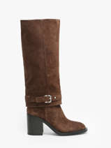 Laarzen Met Hak Selena Uit Leder Alpe Bruin accessoires 52841133