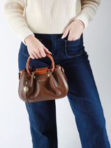 Cross Body Tas Gretel Ted lapidus Bruin gretel TLAU8923-vue-porte