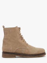Enkellaarsjes Zag Uit Leder Aliwell Beige accessoires ZAG