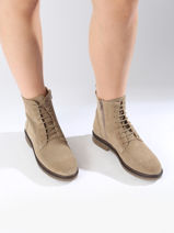 Enkellaarsjes Zag Uit Leder Aliwell Beige accessoires ZAG-vue-porte