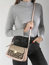 Cross Body Tas Leopard Lulu castagnette Roze leopard TWIGGY-vue-porte