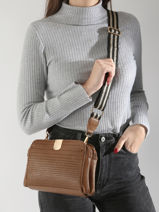 Cross Body Tas Ajoure Lulu castagnette Bruin ajoure WINSTON-vue-porte