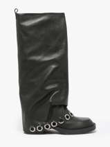 Laarzen Uit Leder N6 Zwart accessoires GE1