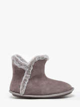Pantoffels Uit Leder Isotoner Beige accessoires 97391