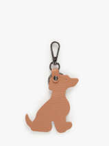 Sleutelhanger Hond Leder Milano Bruin caviar CA24124