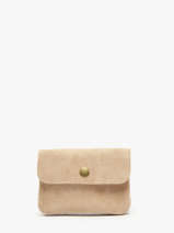 Portemonnee Leder Milano Beige velvet VE23091