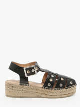 Espadrilles Met Sleehak Cherlin Gaimo Zwart accessoires CHERLIN