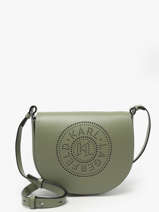 Cross Body Tas K Circle Leder Karl lagerfeld Groen k circle A1W30212