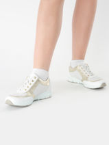 Sneakers Ylona Uit Leder Mephisto Wit accessoires P5146918-vue-porte