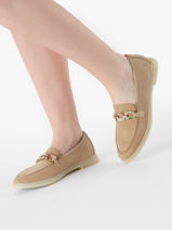Mocassins Uit Leder Remonte Beige accessoires 62-vue-porte
