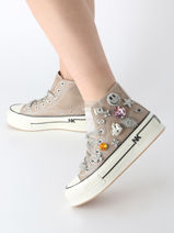 Sneakers Nan-ku couture Beige accessoires 14A3-vue-porte