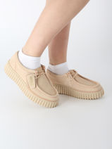Derby Veterschoenen Torhill Bee Clarks Beige women 26181191-vue-porte