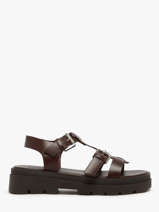 Sandalen Teresa Uit Leder Nuyou Bruin women 37121