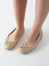 Ballerinas Uit Leder Inuovo Goud accessoires A92002-vue-porte