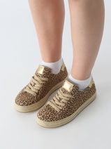 Sneakers Uit Leder Gabor Bruin accessoires 32-vue-porte