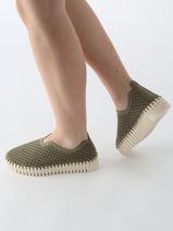 Mocassins Ilse jacobsen Groen accessoires TULI3373-vue-porte