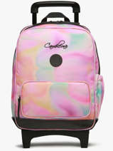 Rugzak Op Wieltjes 2 Compartimenten Cameleon Roze vintage fantasy SR40