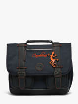 Boekentas Voor Kinderen 2 Compartimenten Cameleon Oranje vintage urban CA35