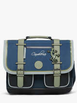 Boekentas Kinderen 2 Compartimenten Cameleon Groen vintage urban CA38