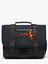 Boekentas Kinderen 2 Compartimenten Cameleon Oranje vintage urban CA38