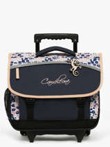 Boekentas Op Wieltjes Kind 2 Compartimenten Cameleon Blauw actual CR38