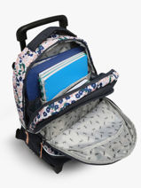 Rugzak Op Wieltjes Cameleon Blauw actual AUD-PIQU-vue-porte