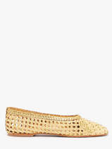 Ballerinas Uit Leder Inuovo Goud accessoires D49006