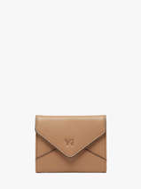 Portemonnee Leder Yves renard Bruin enveloppe 29250