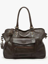 Schoudertas A4 Formaat Cow Leder Basilic pepper Bruin cow BCOW78