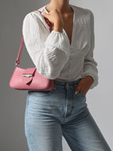 Schoudertas Paris Ily Leder Lancaster Roze paris ily 40-vue-porte