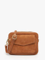 Cross Body Tas Velvet Caviar Leder Milano Bruin velvet caviar VC25067