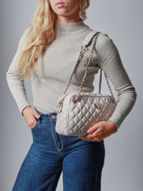 Schoudertas Giully Guess Beige giully QG967308-vue-porte