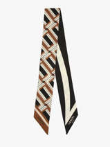 Zijden Lint Monogram 82x5,5cm Lancel Zwart charms A13495