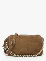 Cross Body Tas Vintage Leder Mila louise Bruin vintage 23673V