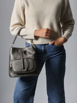 Cross Body Tas Pocket Lulu castagnette Zilver pocket ZAID-vue-porte