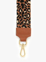 Schouderriem Milano Bruin caviar CA25LPOB-vue-porte