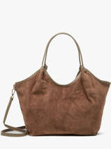 Schoudertas Velvet Caviar Leder Milano Bruin velvet caviar VC241110