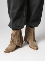 Santiago Laarzen Uit Leder Metisse Beige women XD2125-vue-porte